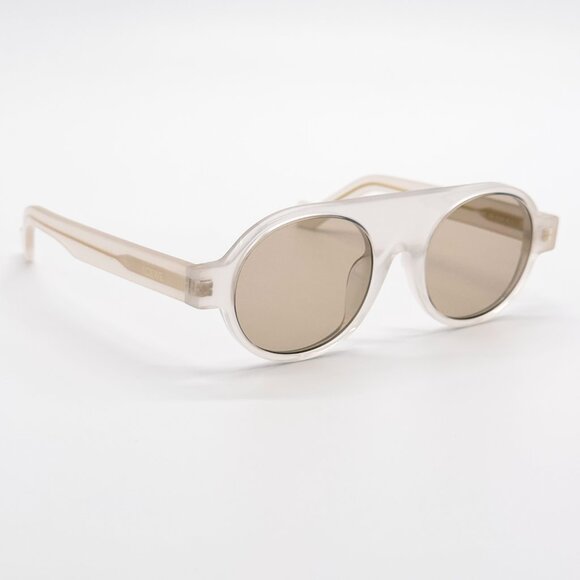 NEW LOEWE LW40020F 21E WHITE BROWN ROUND SUNGLASSES LOEWE main image 11